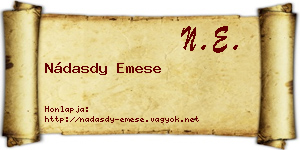 Nádasdy Emese névjegykártya
